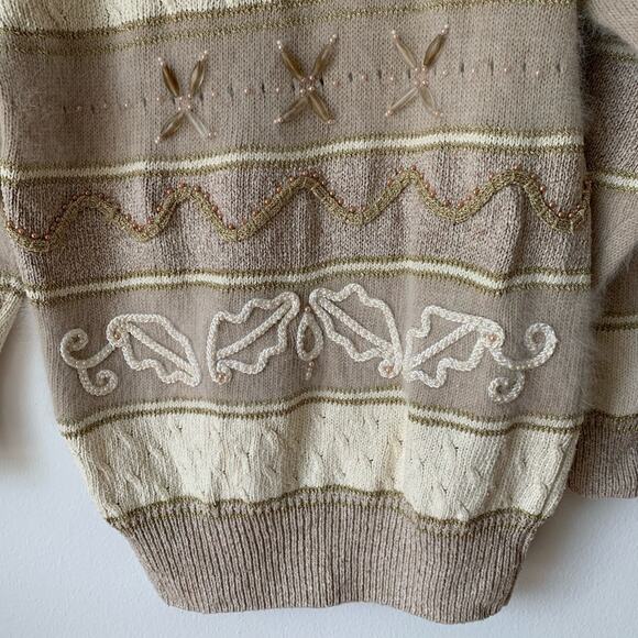 Vintage IB Diffusion Embellished Silk Sweater Women's S - Picture 4 of 8